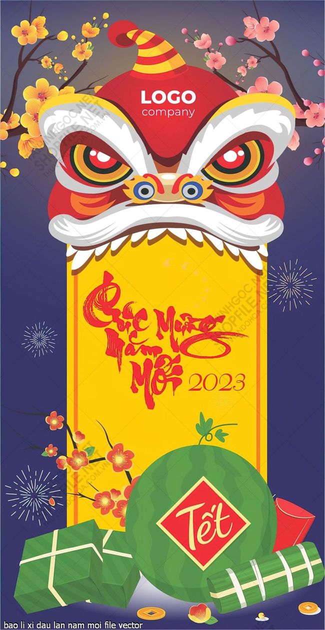 bao li xi dau lan nam moi file vector